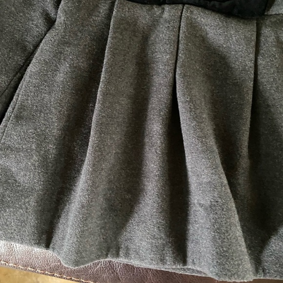 Rothschild Gray Faux Wool Black Velvet Trim Back Bow Adorable Peacoat 2T - Picture 15 of 16